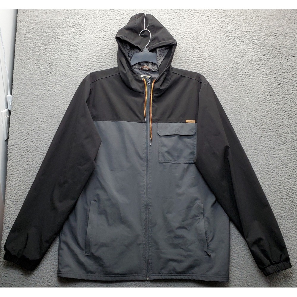 Voyager Windbreaker Jacket Mens XL Multi Mesh Lined Hooded Drawstring Full Zip